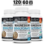 Magnesium Bisglycinate 400 Mg - 120 Vegetarian Capsules - Supports Muscle, Joint and Heart Health