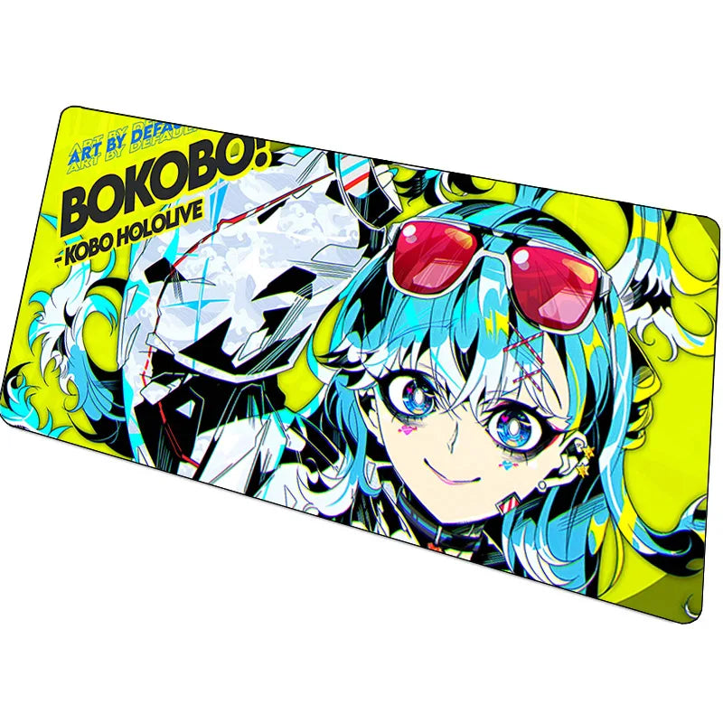 Computer Desk Mat Anime Girl Leather Mouse Pad Kawaii Office Extended Mousepad Gaming Accessories Non-slip HD Printing Carpet