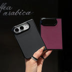 High Quality Solid Color Woven Texture Shockproof Folding Phone Case For IPhone Duo Fashionable Phone Protective Case