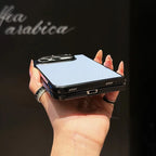 High Quality Solid Color Woven Texture Shockproof Folding Phone Case For IPhone Duo Fashionable Phone Protective Case