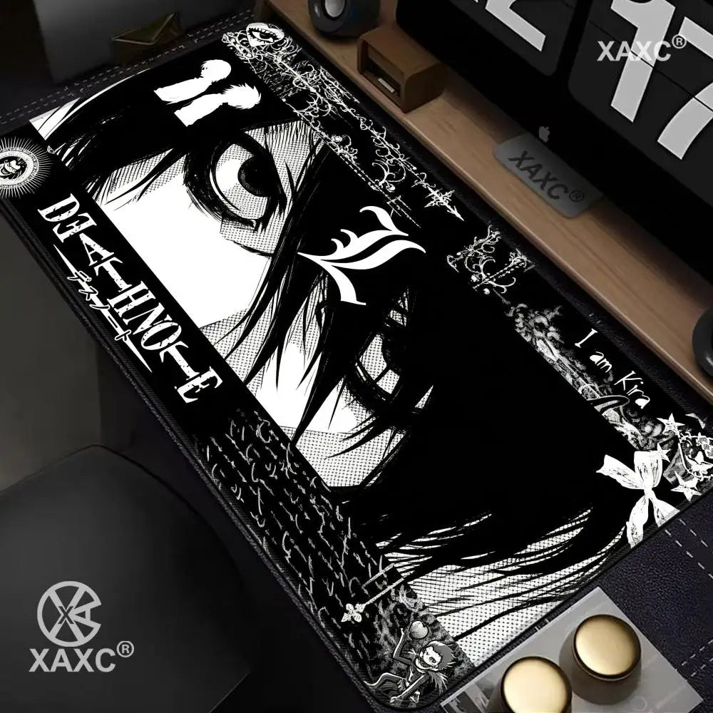Anime D-Death Note Mouse Pad Large Keyboard Light Yagami Mouse Desk Pad XXL Non-Slip Rubber Gaming Pad Laptop Mouse Carpet XAXC