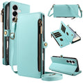 Wallet-Style Protective Case for Samsung A57 A56 A55 A54 A52 A37 A36 A17 A16 A15, Cross-Shoulder Phone Case with Coin Pocket and Multiple Card Slots, Faux Leather Protective Cover