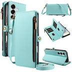 Wallet-Style Protective Case for Samsung A57 A56 A55 A54 A52 A37 A36 A17 A16 A15, Cross-Shoulder Phone Case with Coin Pocket and Multiple Card Slots, Faux Leather Protective Cover