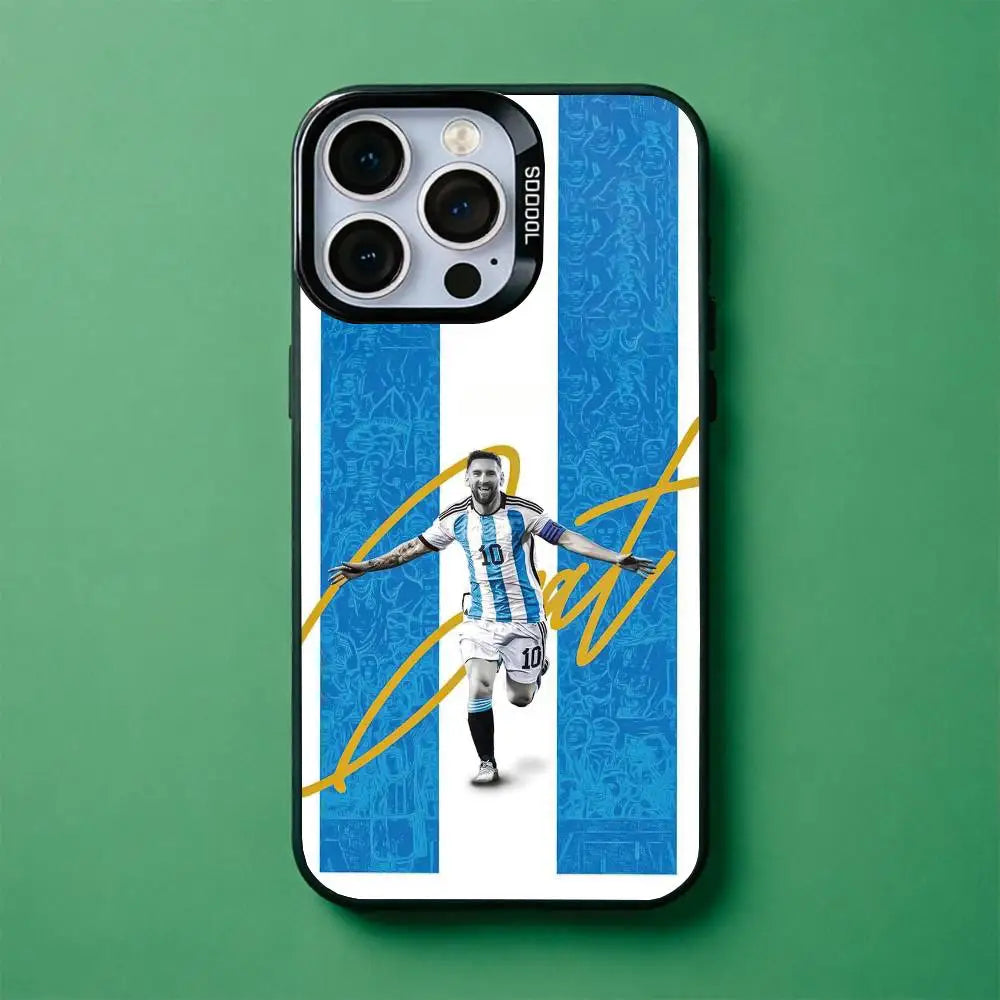 Lionel Messi Football Phone Case for iPhone 17 to 11 Pro Max TPU Cover