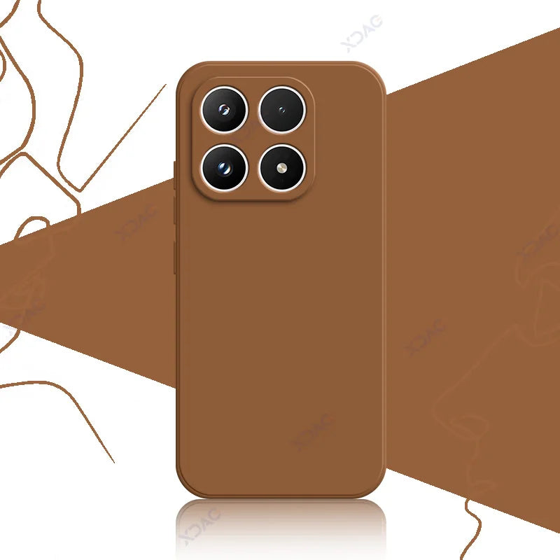 Original Mobile Phone Cases for Xiaomi 17 Xiaomi17 5G 6.3" 360 Soft Luxury Square Liquid Silicone Back Cover Waterproof Bags