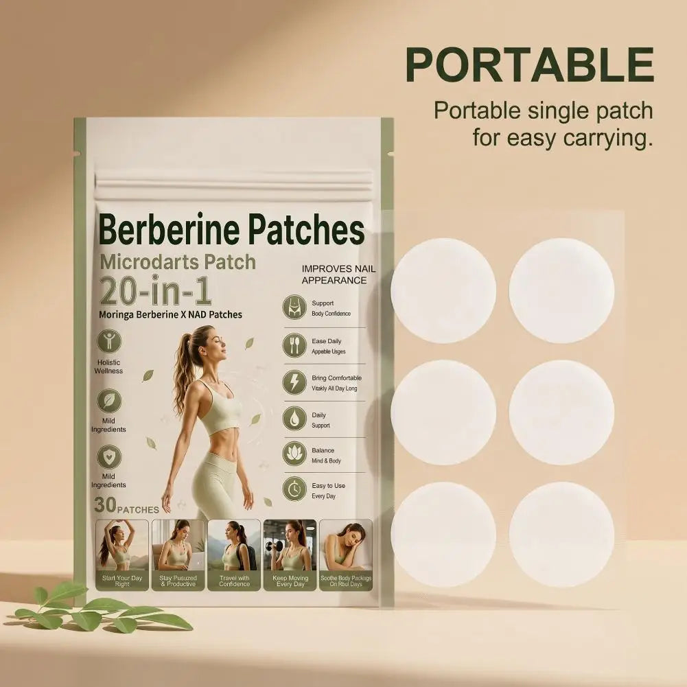 Moringa X NAD Patches Berberine Support Patch Skin Friendly Daily Wellness Body Care Patches