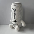Zero Sugar White Monster Energy Drink Plush Toy Simulation Can Stuffed Ornament Doll Cute Soft Figure Decor Gift for Friend