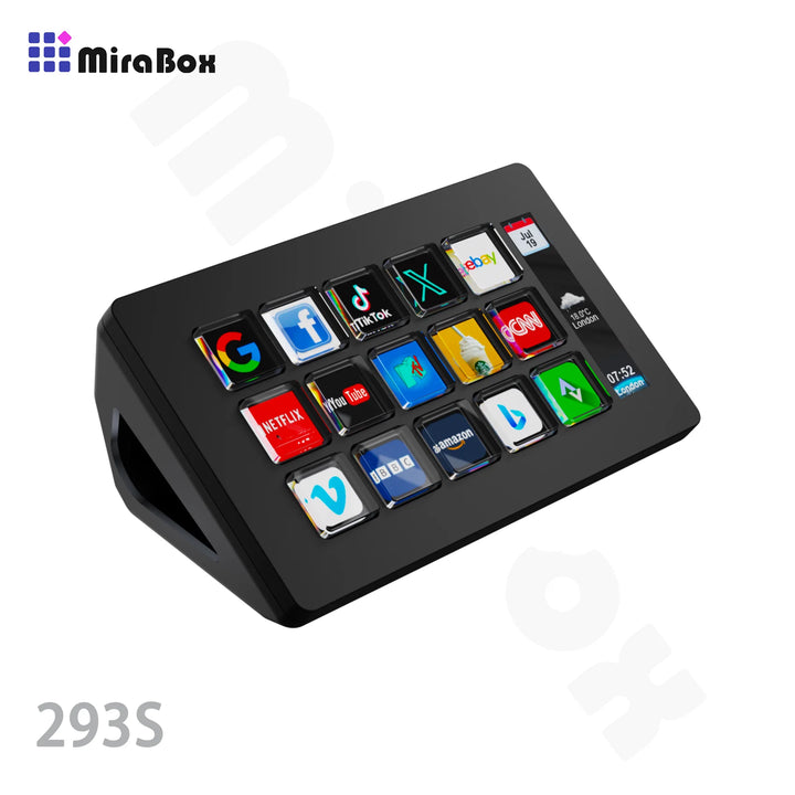 Mirabox 293S Stream Deck 15 LCD Keys Button Live Console Mini Keypad StreamDeck Deck Dock MacroPad Stream Desk Studio Controller