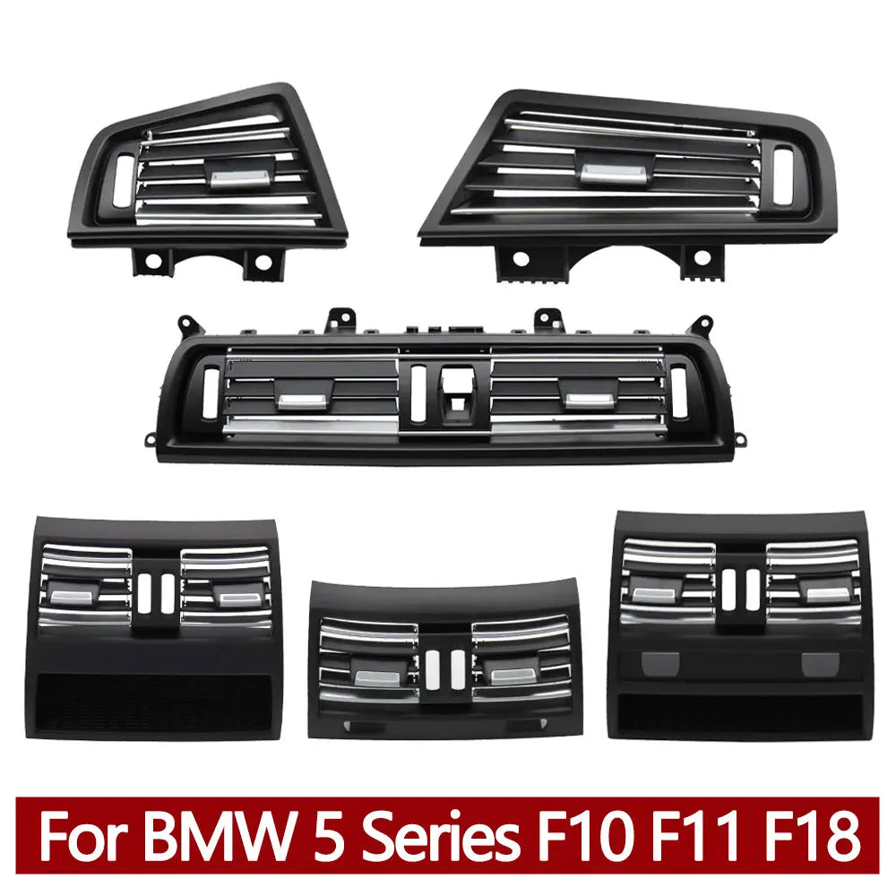 LHD RHD Car Front Rear Air Conditioning Chromed AC Vent Grille Outlet Cover Panel For BMW 5 Series F10 F11 F18 520i 523i 525i