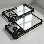 Luxury Buffer Impact Shockproof Plating Transparent Phone Case For iPhone 18 17 16 15 14 13 12 11 Pro Max 16Plus Air Clear Cover