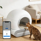 New  65L Automatic Smart Cat Litter Box Self Cleaning Fully Enclosed Large Cat Toilet Litter Tray