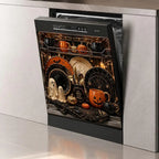 Halloween Dishwasher Magnet Cover Waterproof Appliance Magnetic Panel Reusable Kitchen Decor for Fridge Washer Door