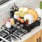 Kitchen countertop rack, household retractable dishes, chopsticks, dishes, cutlery, kitchen storage rack
