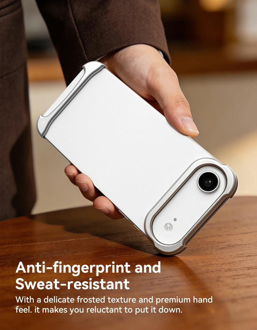 Genuine Aluminum SEBS Rubber Metal Bumper Double-layer ARC Case for IPhone 18 17 Pro Max Air Unique Design High-strength Cover