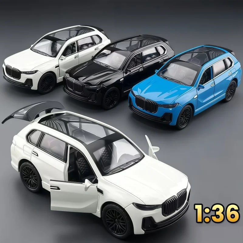 1:36 Scale Alloy SUV Simulation Toy Car, Reaction Off-Road Car, Openable Model Car, OPP Bag Packaging