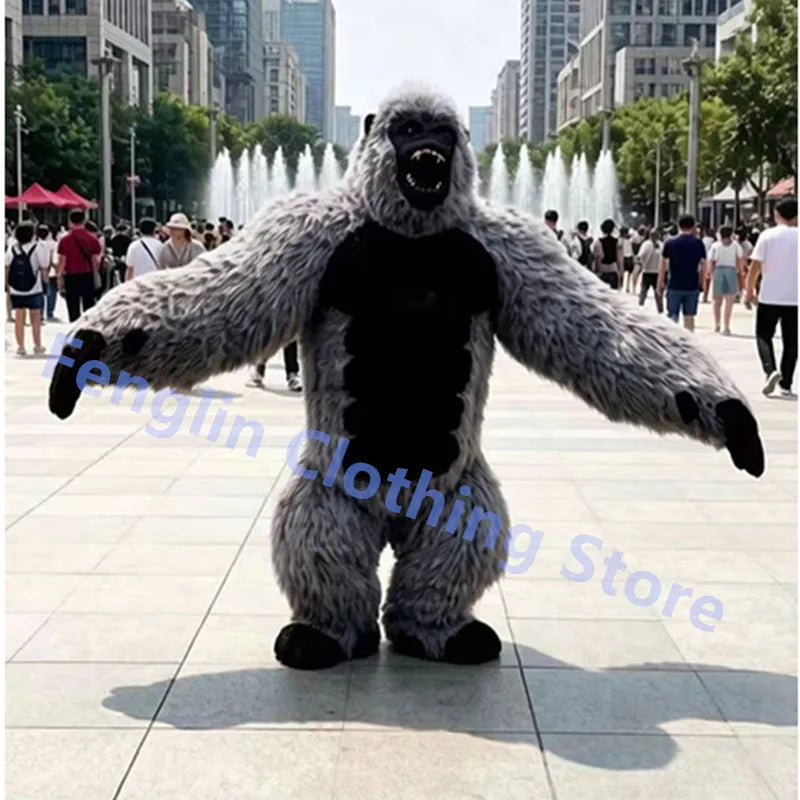 Cartoon Doll Costume 2.6-meter Inflatable Gorilla Mascot Costume Cartoon Doll King Kong Plush Party Advertisement and Role Playi