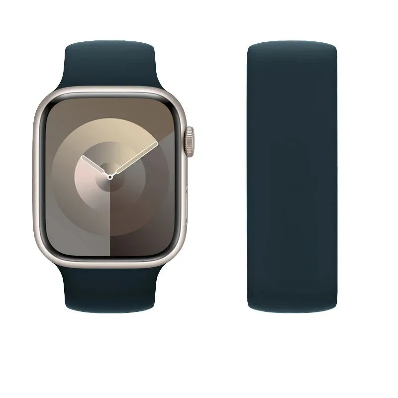 Solo Loop Silicone for Apple Watch Bands 40mm 44mm 45 41 49mm 42mm 46mm 38 Bracelet iwatch Series 11 10 9 8 7 6 SE3 Ultra2 Strap