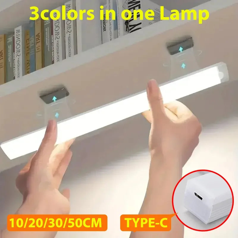 Kabellose LED-Nachtlicht mit Bewegungssensor, USB-C wiederaufladbare Lampe für Kleiderschrank, Garderobe, Küche, Treppen, Schrank, Raumhintergrundbeleuchtung