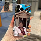 Scarfaces The World Is Yours Magnetic Wireless Charging Transparent gray Phone Case For iPhone 17,16,15,14,13,12,11,Pro,Max,Plus