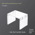 [Kitchen Storage] Clear Expandable Cabinet Organizer, Spice & Dish Divider, Multi-Scene Use For Kitchen & Bathroom