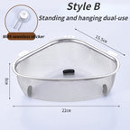 Kitchen Sink Drain Basket Stainless Steel Triangle Food Vegetables Peel Egg Filter Storage Organizer Kitchen Shelf Rack Drainier