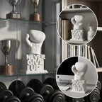 3D Printed "Never Give Up" Boxing Glove Figurine Inspirational Desk Decor Motivational Sculpture for Office Home Gift Birthday