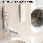 3pcs No Drill Magnetic Remote Holder - Wall Mount for TV/AC/DVD Remotes, White Space-Saving Design