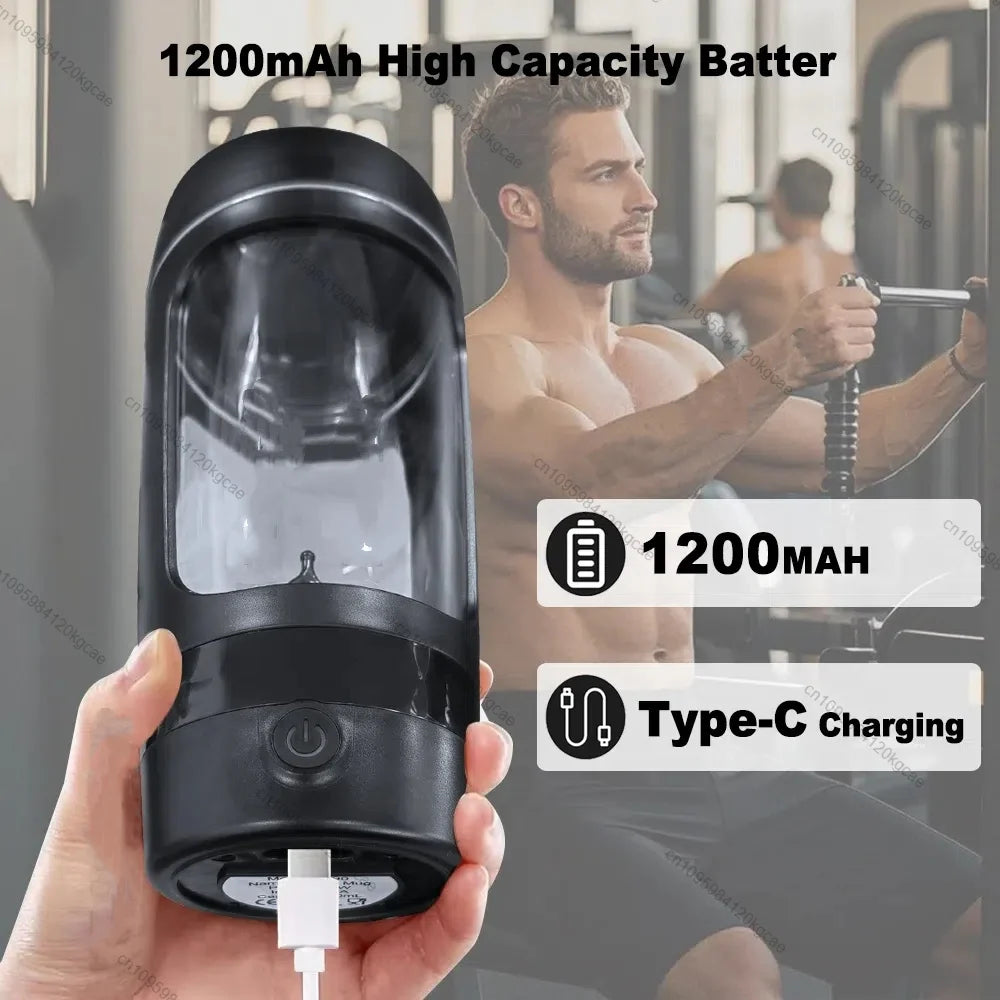 630ml USB Electric Portable Whey Protein Shaker bottle Fully Automatic Stirring Cup Rechargeable Gym Free Cocktail Blend Bottle