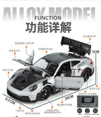 1:24 911 GT3 RS Alloy Sports Car Model Collection Ornament Toy Vehicle Diecast Miniature Voiture Boyfriend Gift