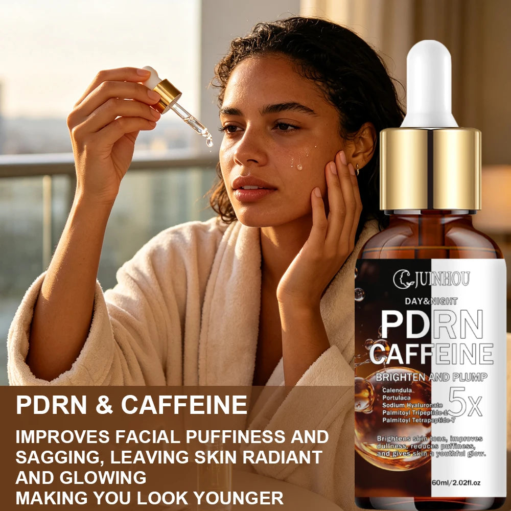 JUINHOU PDRN Caffeine Facial Serum Brightening Soothing Reduce Puffiness Makes Skin Look Plump And Vibrant Suitable For Everyone