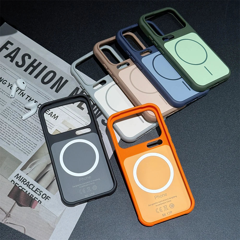 Frosted Matte Magnetic MagSafe Case for Xiaomi 17 Pro Max 15 14 Pro Shockproof