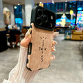 Microfiber Leather phone case for iphone 17 16 15 14 plus 13 12 11 pro max 16E AIR cover Luxury funda hip-hop streetwear cases