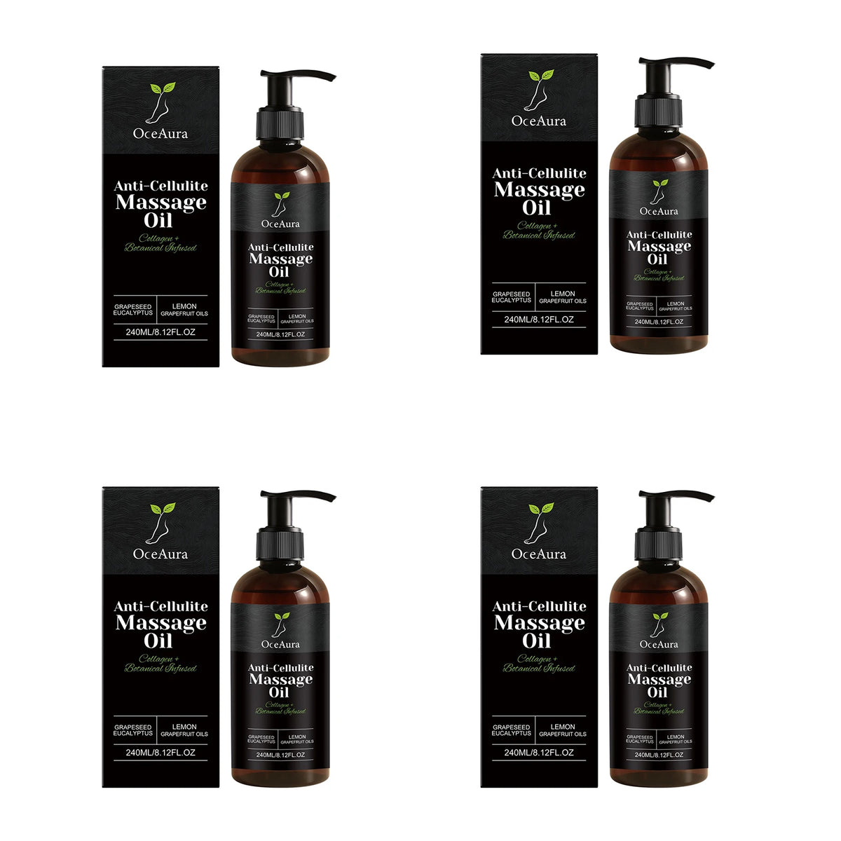 Collagen Anti-Cellulite Massage Oil Abdomen Thigh Firming Nourishing Dry Skin Glowing Soothing Revitalizing Tightening Body Oil