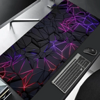 Large Gaming Mouse Pad 90x40 Red Blue Gradient Design Non-Slip Rubber Sewn Edge Gaming Desk Mat Keyboard Gamers and Office Work