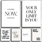 Minimalist Text Inspirational Poster Wall Art Print Poster Decorative Mural Home Decor Gift Unframed