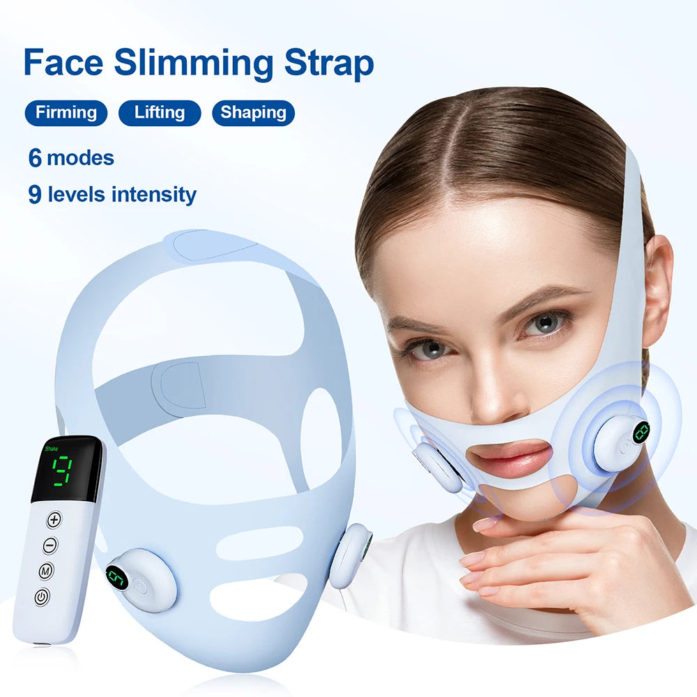 Facial EMS Lifting Machine Chin Cheek Slimming Strap Facial Shaping Massager Double Chin Removal V Line Lift Belt Skin Care Tool