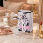 PRETTY Frameless Eyelash Curler Wide Angle Lash Curler with Comb Teeth Silicone Pad No Pinching Makeup Tool for Women