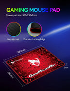 2026 NEW 5-in-1 Set Gaming Combo Keyboard 4-color Breathing Light Mouse 3.5mm Gaming Headset Gaming Speaker Anti-slip Mouse Pad