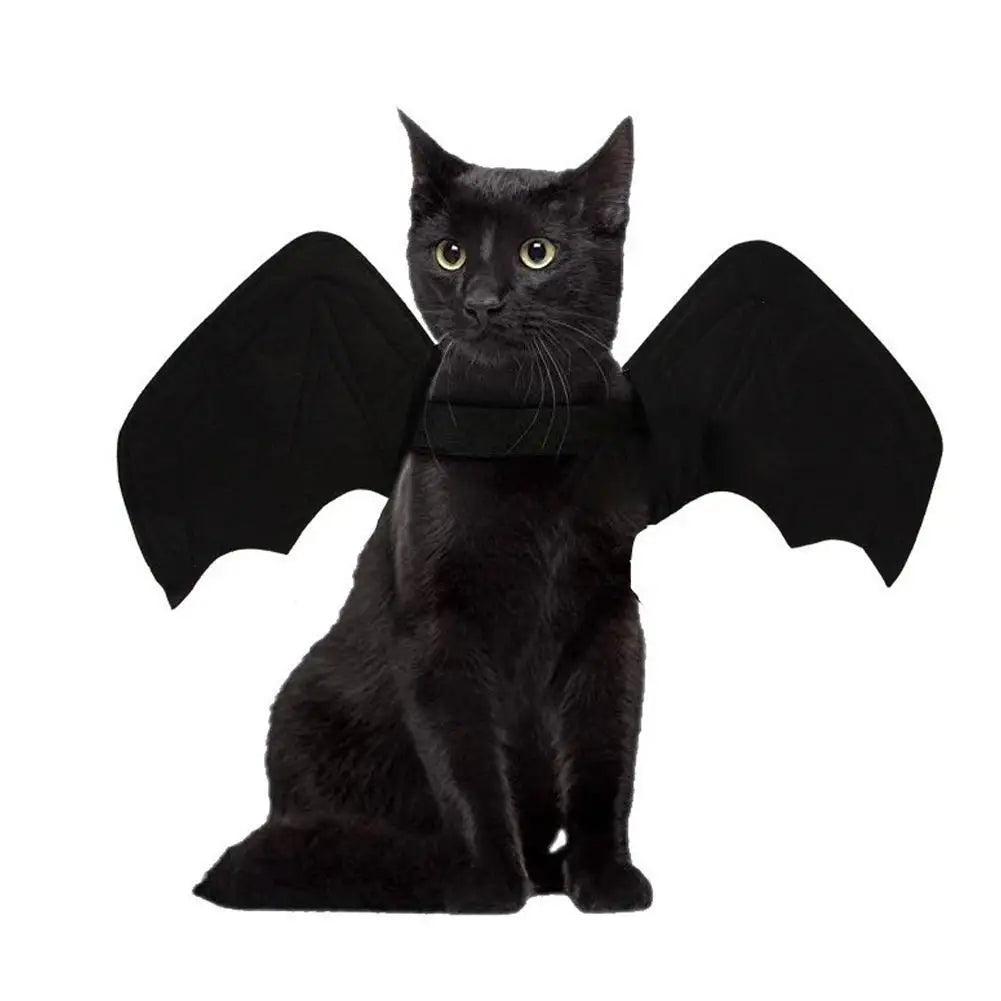 -Halloween Pet Costume - Cute Black Bat Wings Harness Costume For Cats And Dogs, Halloween Party Cosplay, Pet Supplies