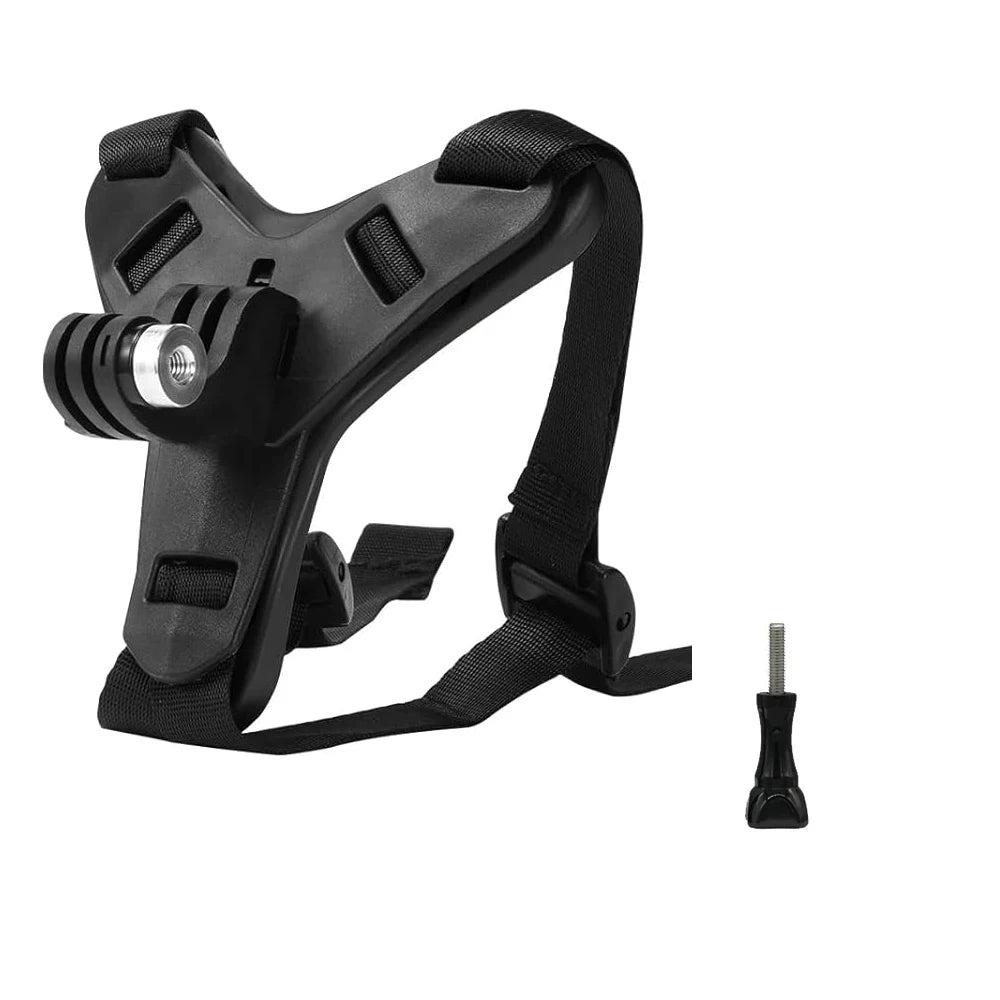 Motorcycle Helmet Chin Strap Mount for GoPro Hero 13 12 11 10 9 8 DJI Osmo Insta360 SJCAM SJ4000 AKASO Action Camera Accessories