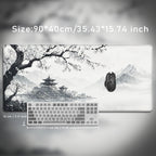 Mouse Pad Black And White Cherry Blossoms Gaming printon demand Large Mousepad XXL MousePads Office Carpet Soft Gaming laptop