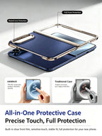 For iPhone Duo Matte Magnetic Case for iPhone DUO Cases for iPhone Ultra Wireless Charge Funda for Magsafe Shockproof Back Cover