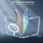 Strong Magnetic For Magsafe Case For iPhone DUO 18 Fold iPhoneDUO iPhone18Fold Clear Hybrid Shockproof Hard Cover Soft Shell