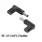 20V100W Laptop Power Adapter Connector DC Plug USB Type C Female to DC Male Jack Converter for Hp Dell Asus Acer Lenovo Notebook