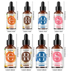 JUINHOU 4pcs Vitamin C + Retinol +Sakura + Hyaluronic Acid Serum Brightening & Hydration Combo Supple Skin For All Skin Type