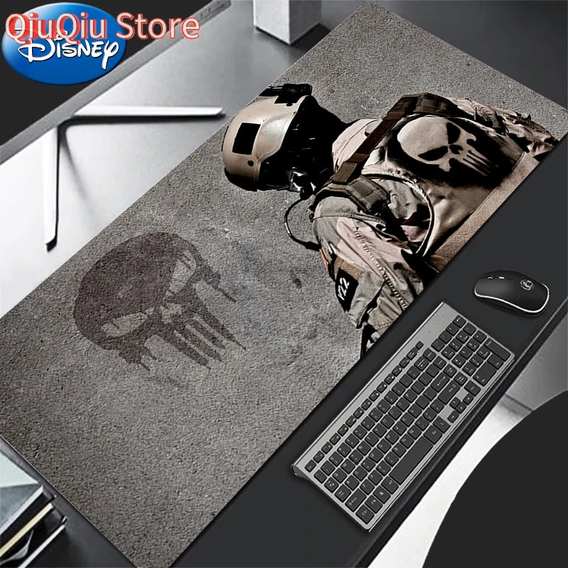 HD Print Anime Mouse Pad Office Computer Gamer Mousepad Laptop P-punisher Keyboard Pad PC Terror Skull Logo Gaming Desk Mice Mat