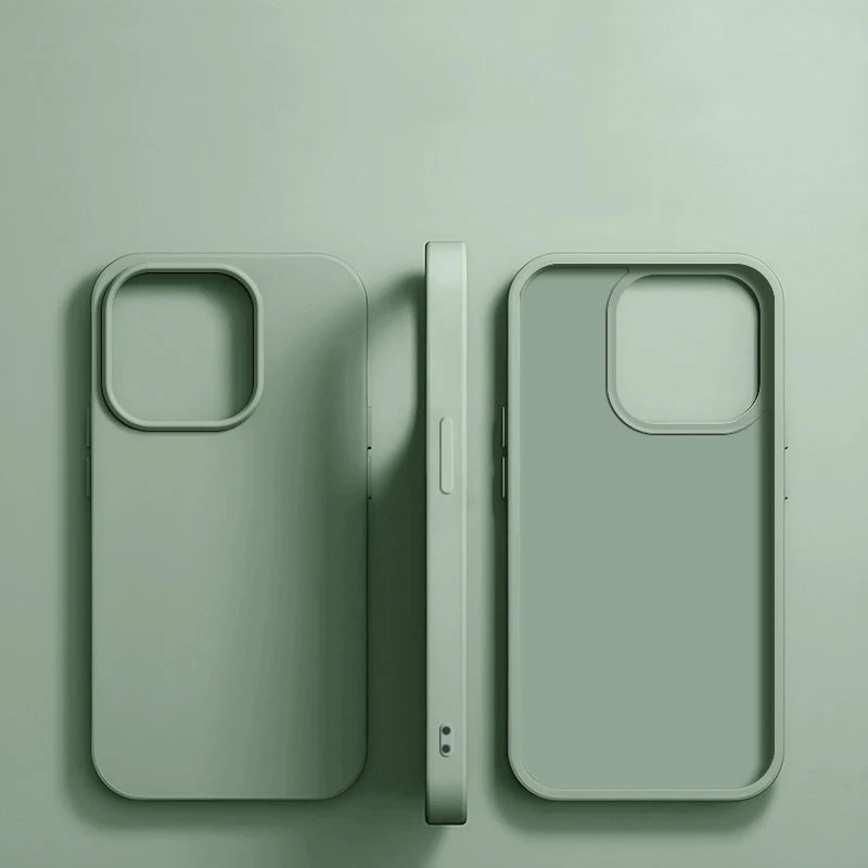 Luxury Liquid Silicone Phone Case for APPLE iPhone 18 13 12 14 15 16 Pro Max Cases for iPhone 17 Pro Shockproof Protector Cover