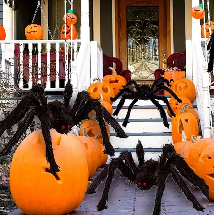 Halloween Giant Black Spider Real Decoration Halloween Horror Party Decoration Outdoor Courtyard Professional Accessories