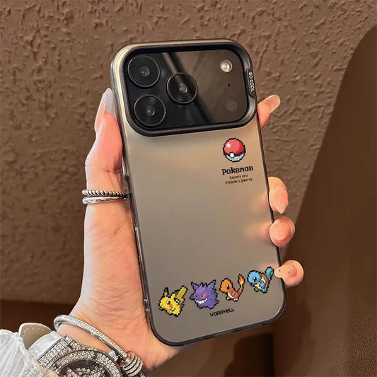 Cute Pixel Pokemon Matte Case For iPhone 17 16 15 14 13 Pro Max