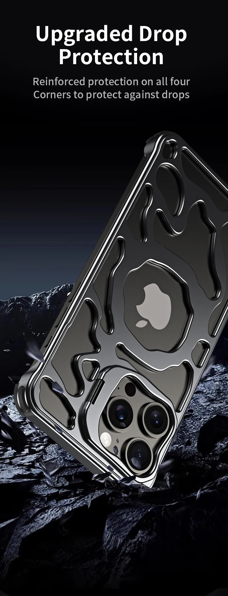 Titanium Aluminum Case for iPhone 16 15 14 13 Pro Max MagSafe Cooling Cover